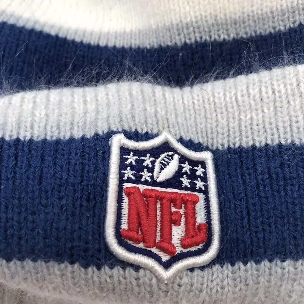 Indianapolis Colts New Era NFL Football Team Logo Beanie Sports Pom Winter Hat